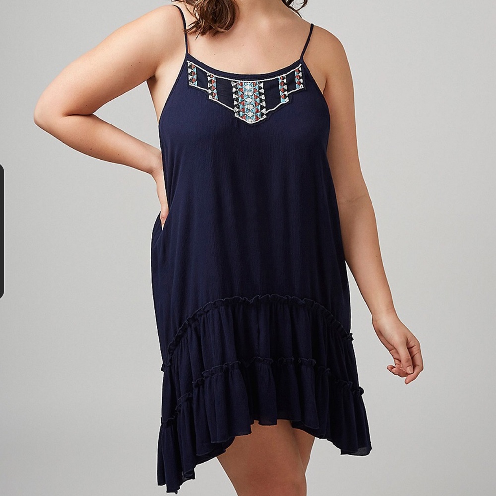Lane Bryant Beaded Tunic Dress Plus Size 18/20